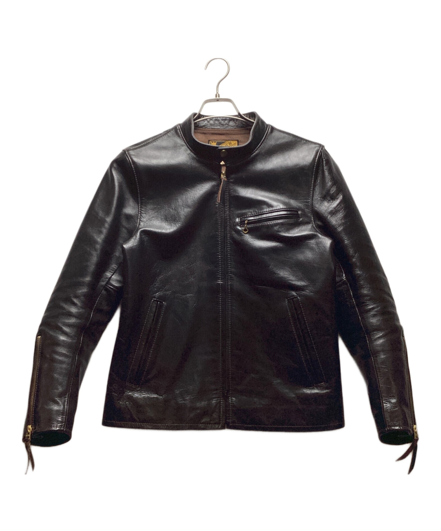 Y2LEATHER ブラック レザージャケット 38