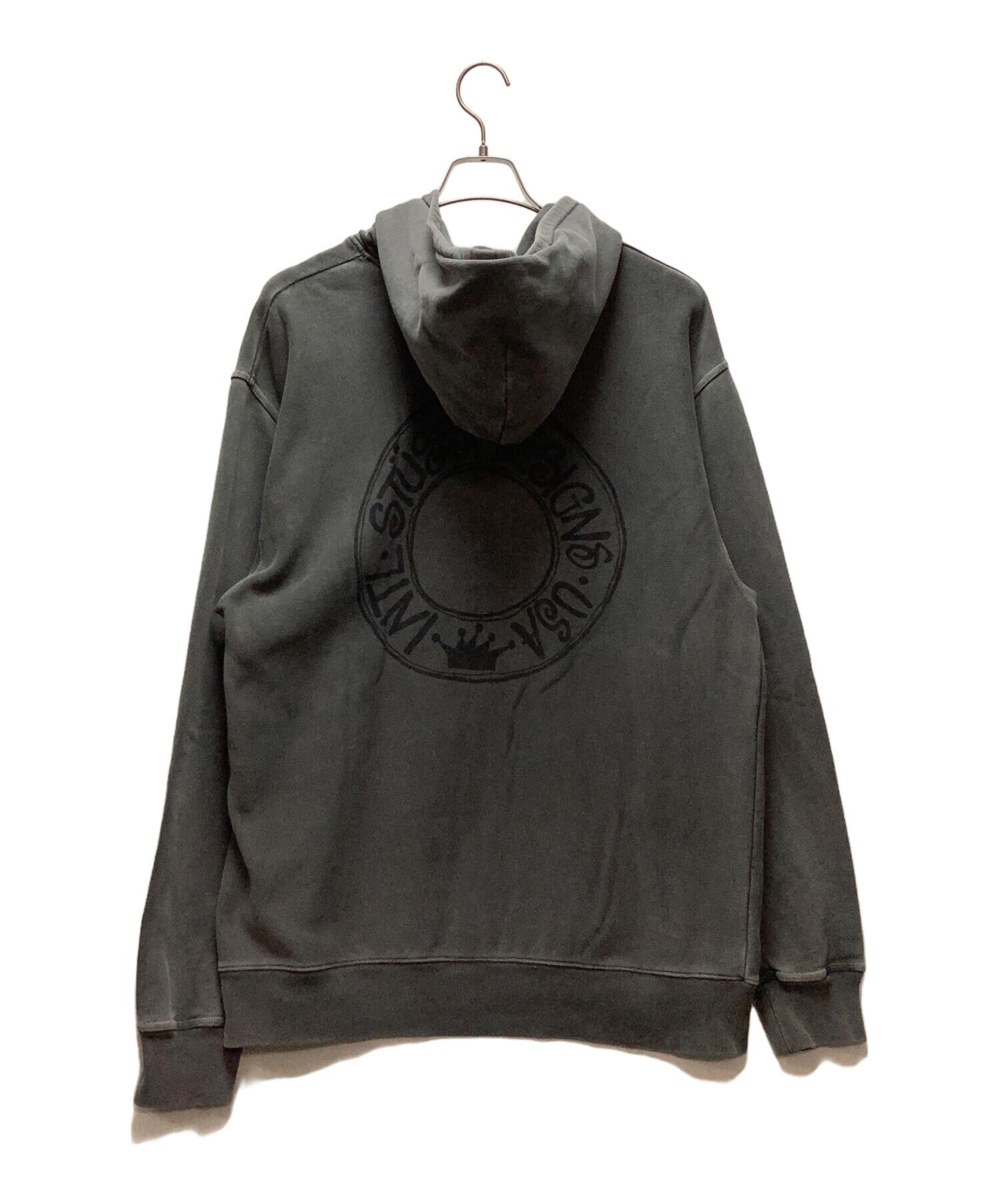 中古・古着通販】stussy (ステューシー) パーカー グレー サイズ:L 