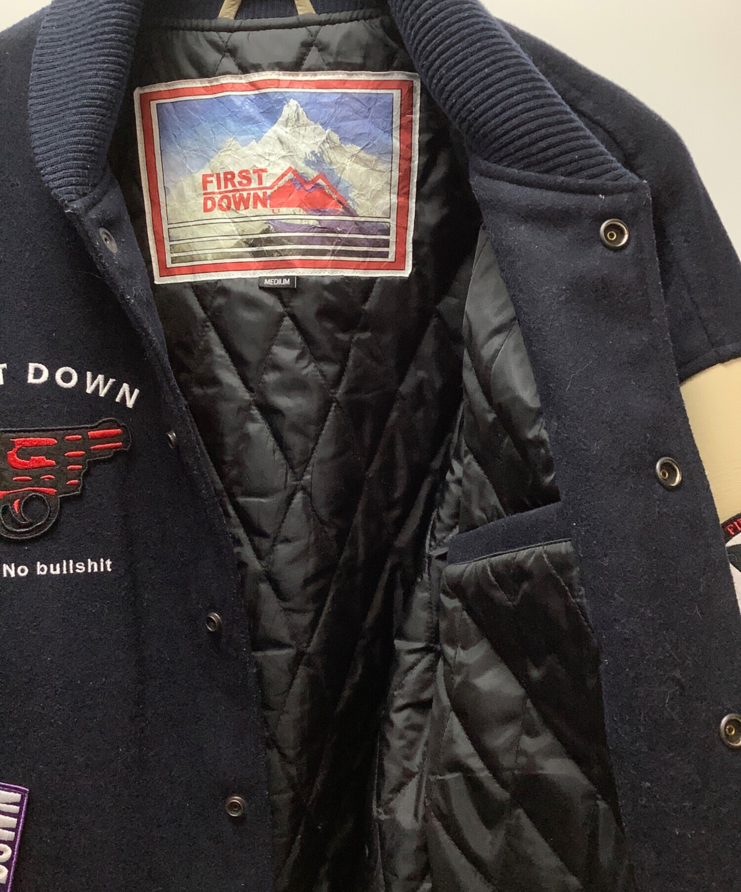 中古・古着通販】FIRST DOWN (ファーストダウン) スタジャン ネイビー