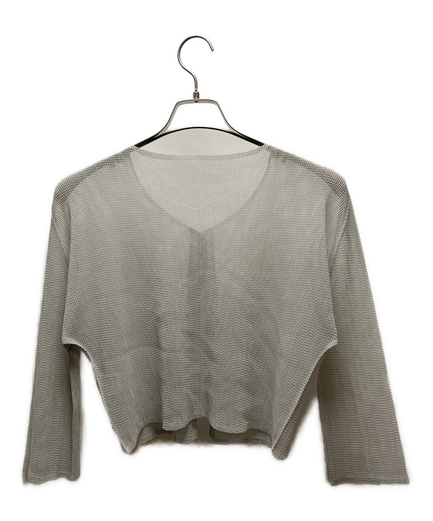 未使用級✨ プリーツプリーズ カーディガン 長袖 ジャケット ベージュ 3サイズ プリーツプリーズイッセイミヤケジャケットカーディガンベージュサイズ3