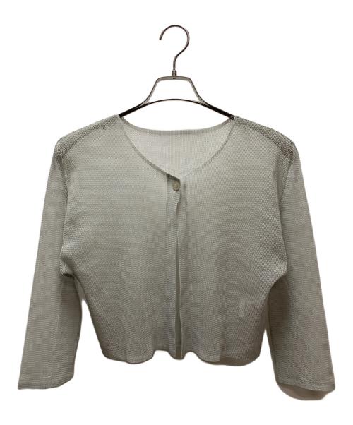 未使用級✨ プリーツプリーズ カーディガン 長袖 ジャケット ベージュ 3サイズ プリーツプリーズイッセイミヤケジャケットカーディガンベージュサイズ3