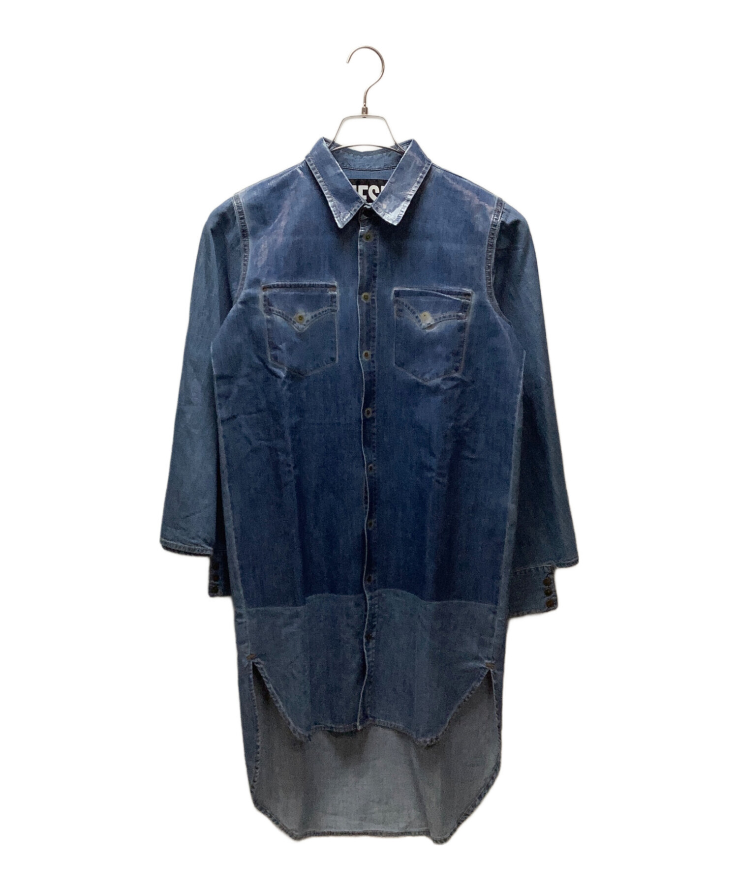 ◆新品未使用◆DIESEL◆長袖シャツ●生地厚手 中古・古着通販】DIESEL (ディーゼル) 長袖シャツ スカイブルー サイズ