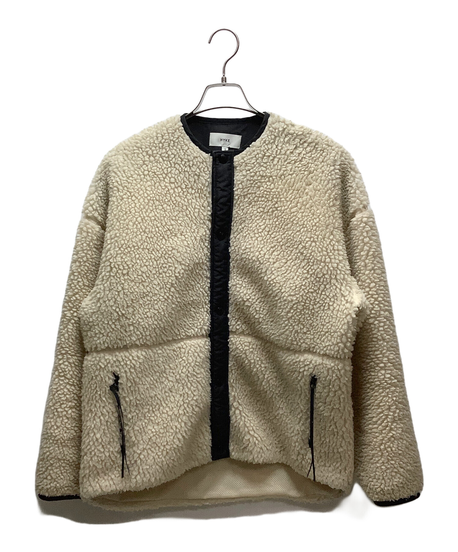 未使用　HYKE ハイク　ボア　ジャケット　カーキ　 サイズ1 中古・古着通販】HYKE (ハイク) ボアジャケット アイボリー×ブラック