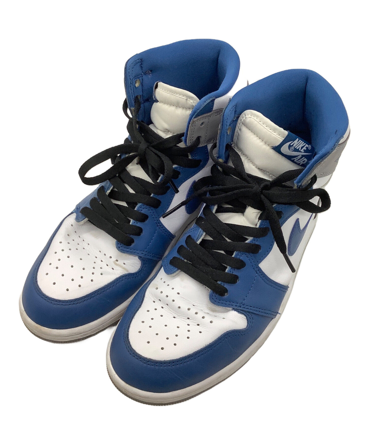 中古・古着通販】NIKE (ナイキ) ハイカットスニーカー ブルー×ホワイト 