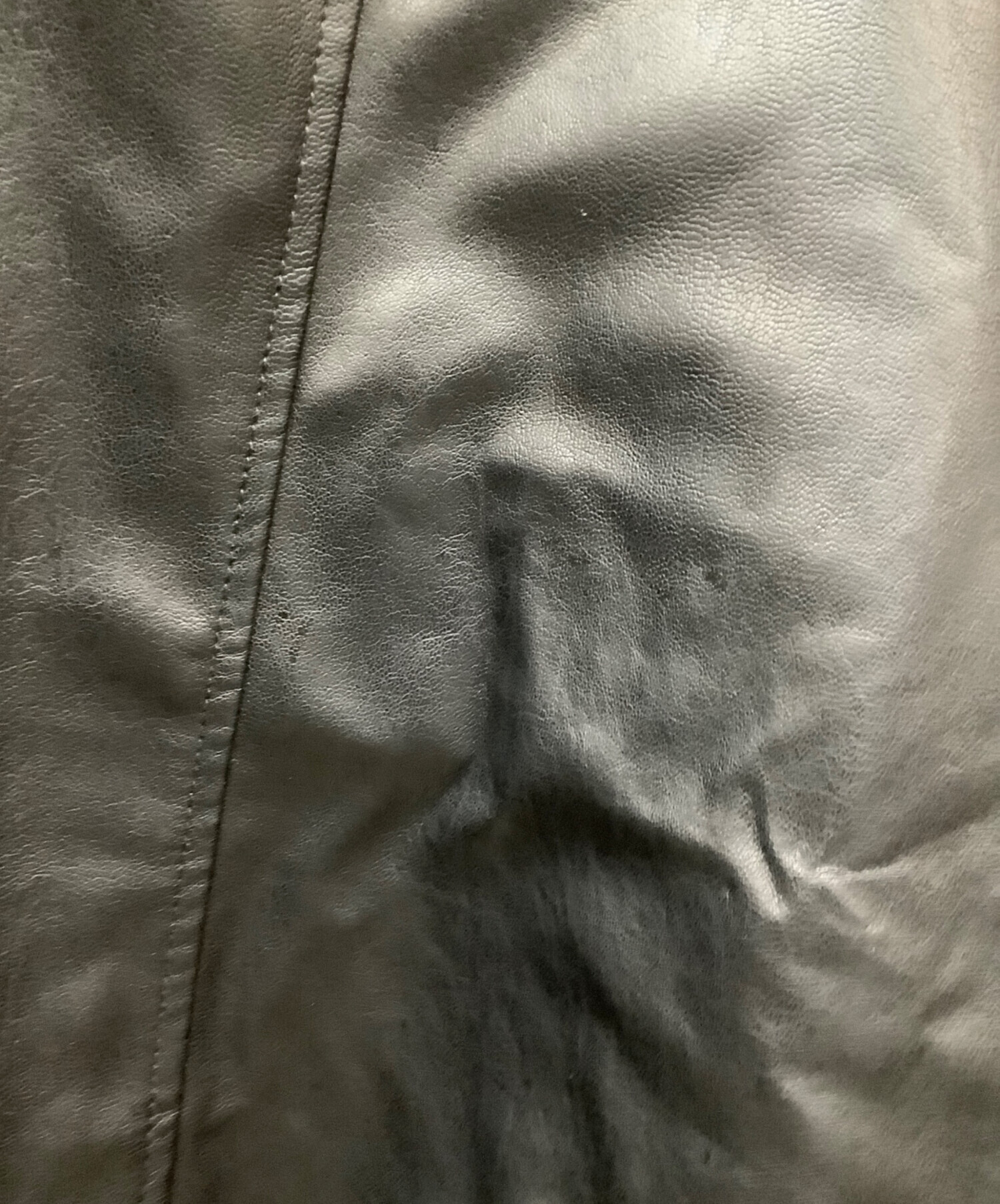 中古・古着通販】PUNYUS (プニュズ) フェイクレザージャケット