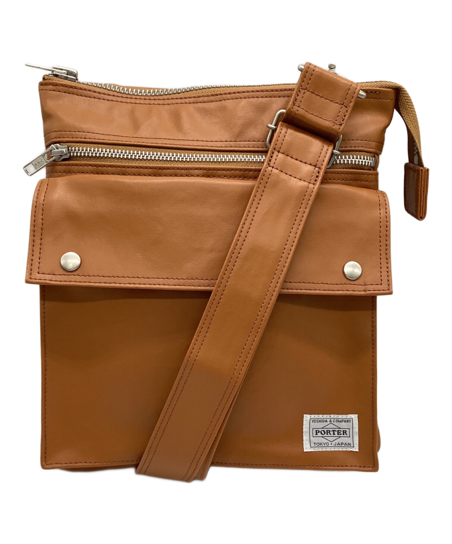 中古・古着通販】PORTER (ポーター) ショルダーバッグ キャメル 