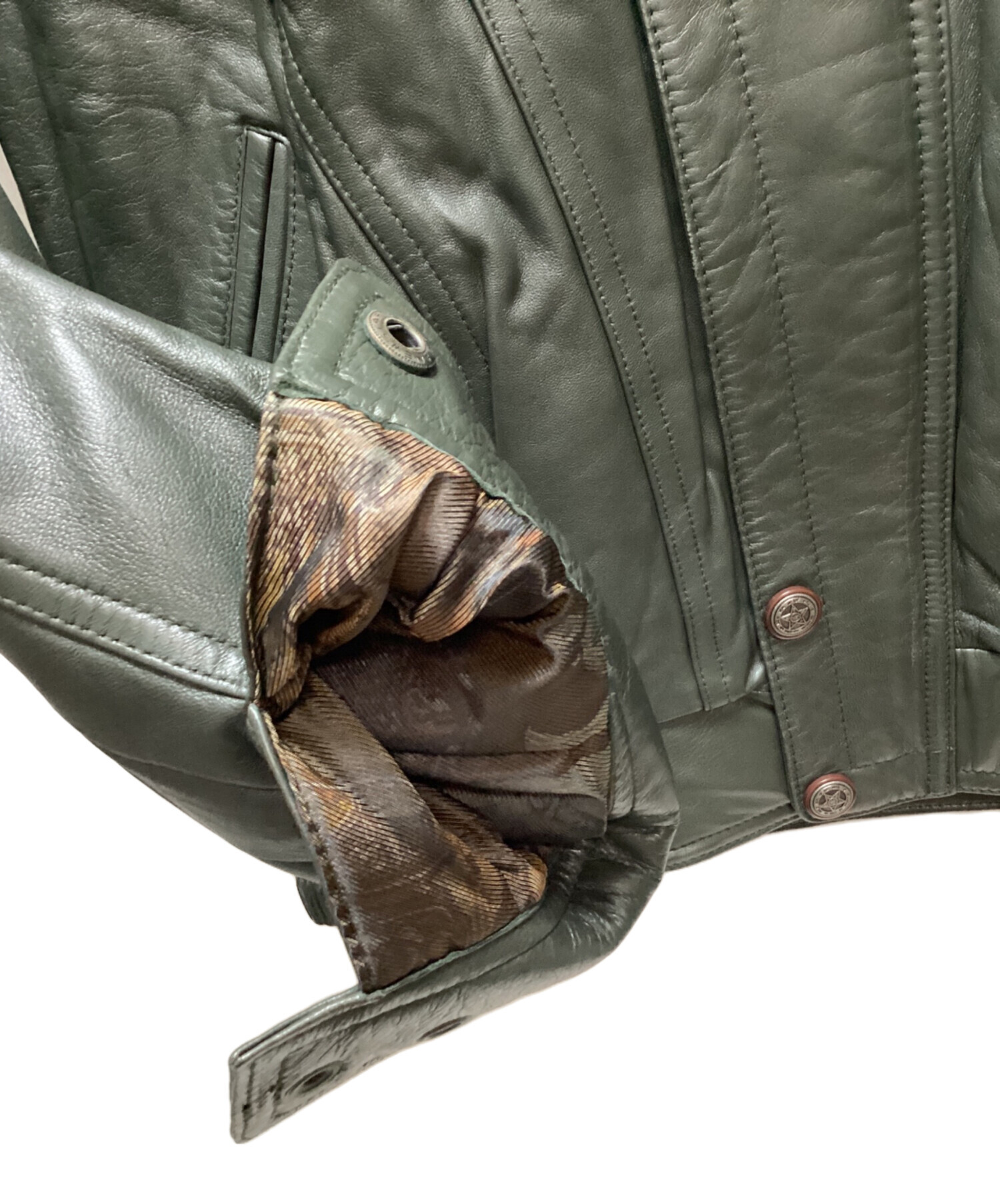 中古・古着通販】ノーブランド (ノーブランド) ラムレザージャケット