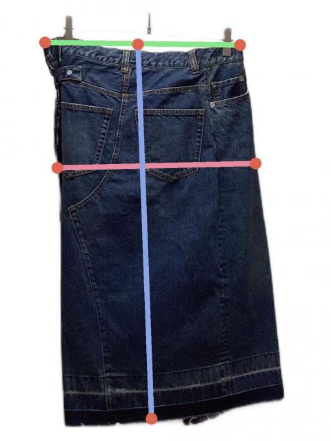 中古・古着通販】sacai (サカイ) アシンメトリーデニムスカート