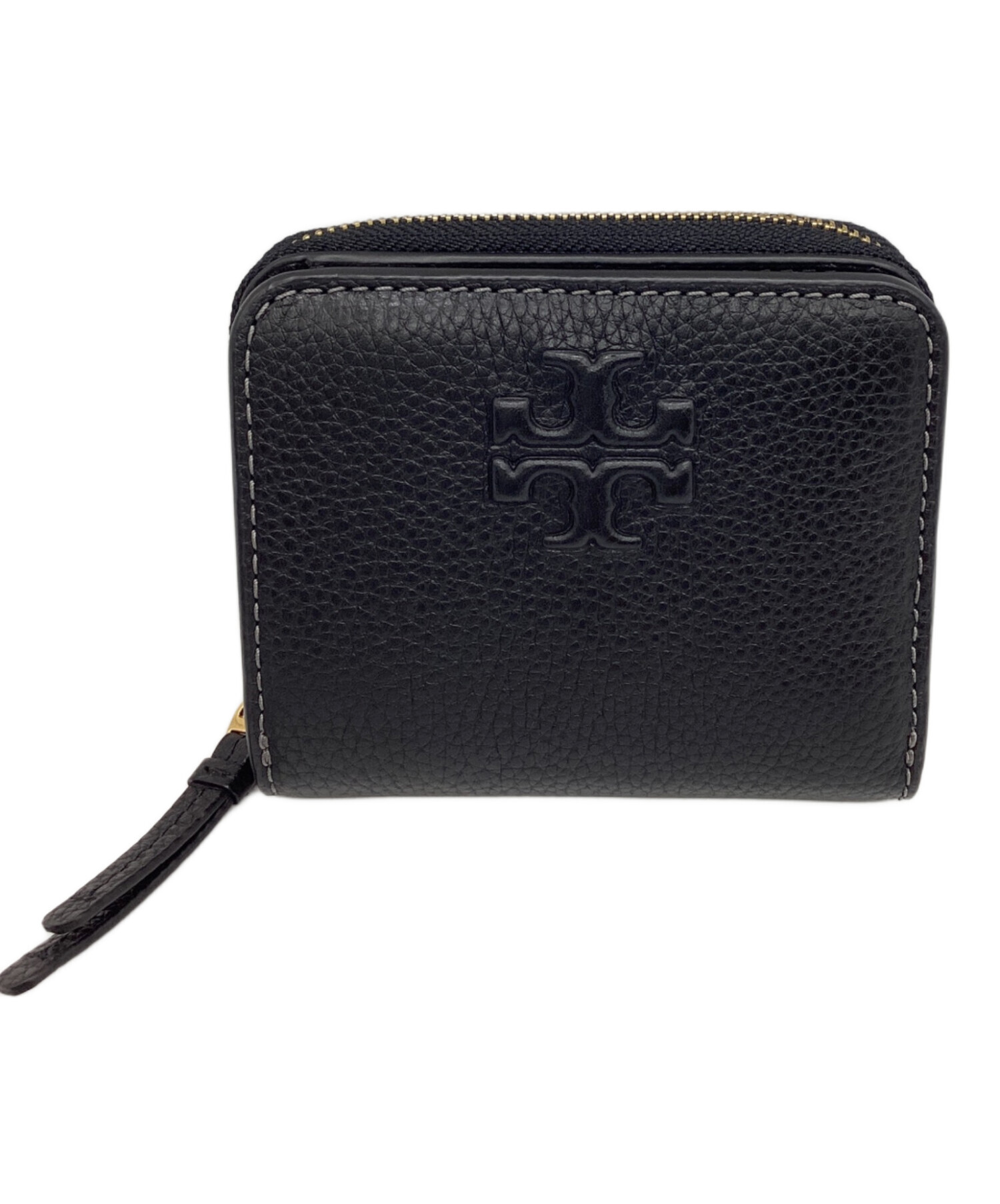 中古・古着通販】TORY BURCH (トリーバーチ) 2つ折り財布 ブラック