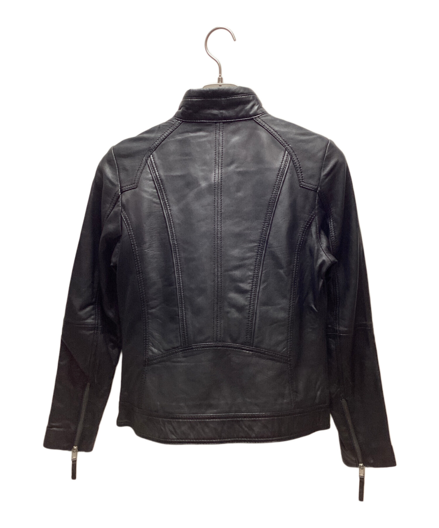 中古・古着通販】Haruf (ハルフ) ラムレザージャケット ブラック 