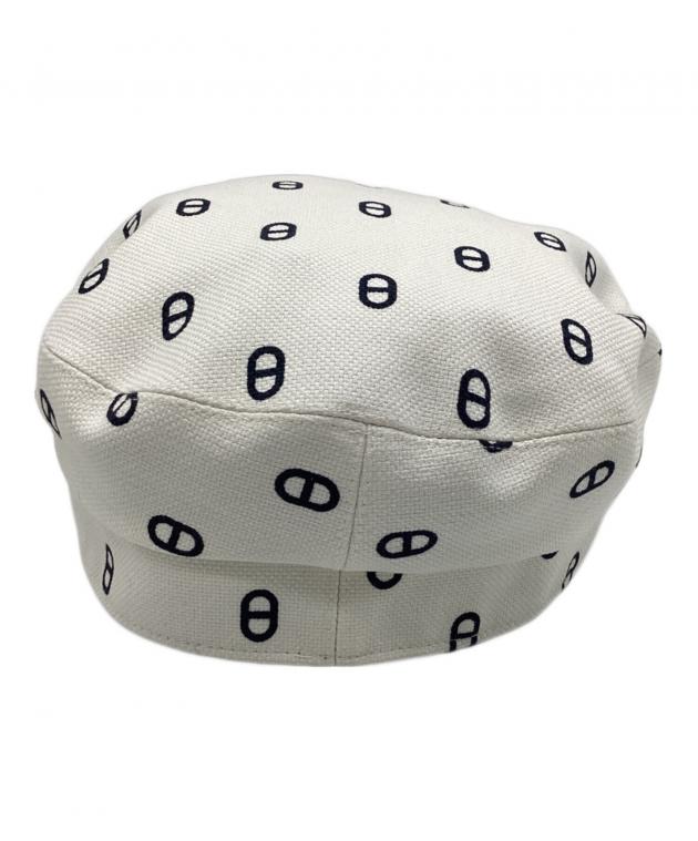 中古・古着通販】HERMES (エルメス) キャップ ホワイト×ブラック