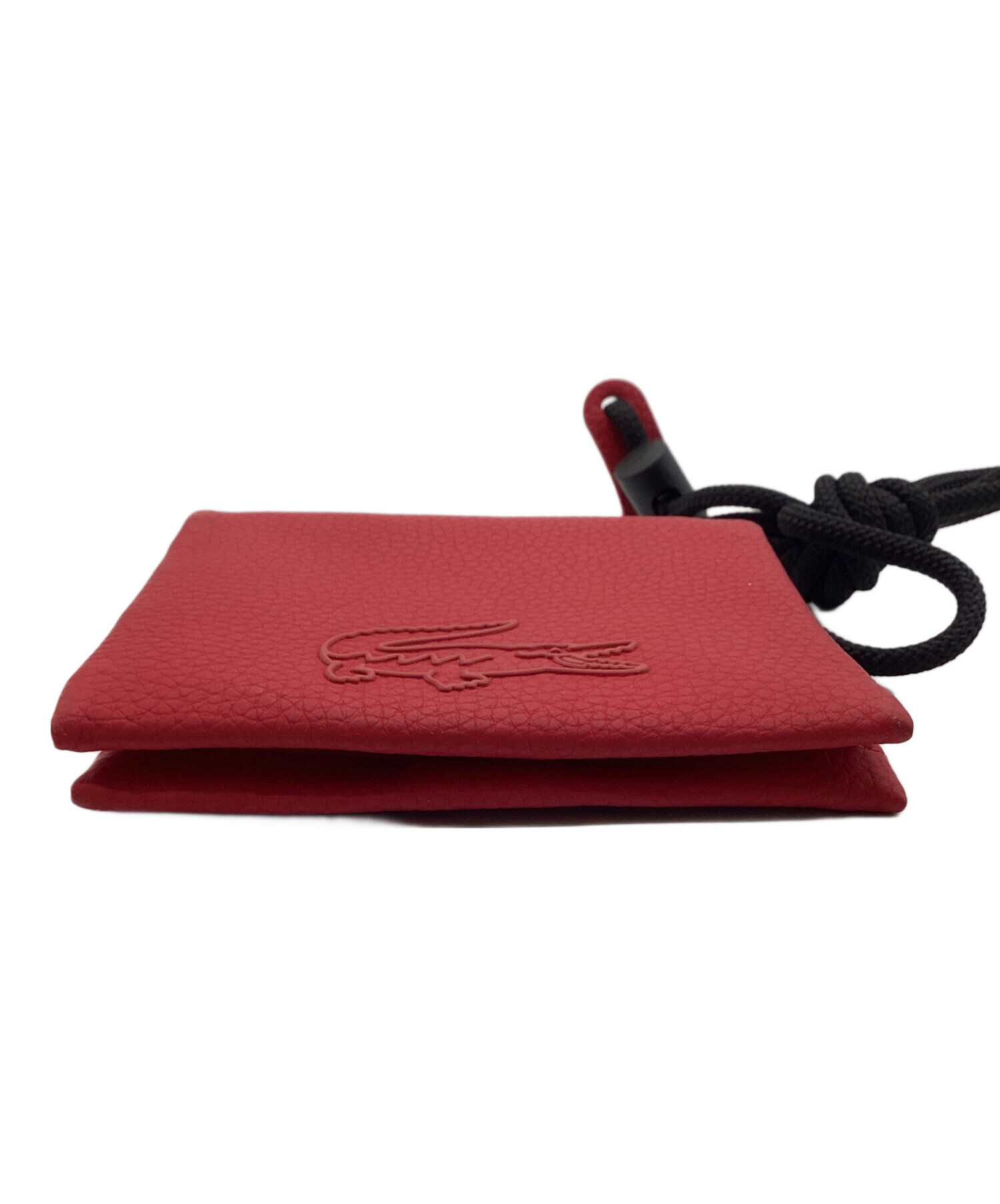 中古・古着通販】LACOSTE (ラコステ) 2つ折り財布 レッド｜ブランド