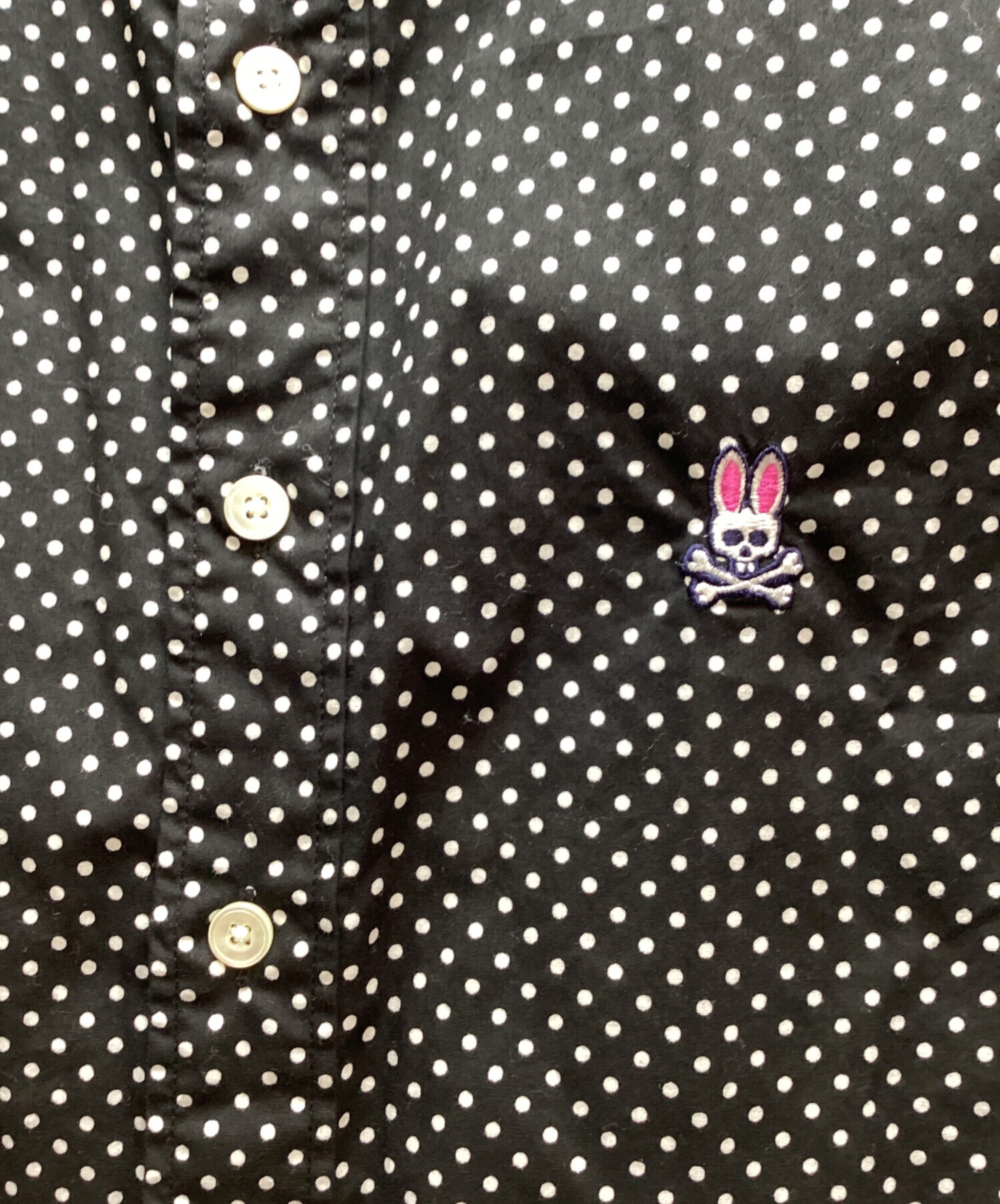 中古・古着通販】Psycho Bunny (サイコ バニー) 半袖シャツ ブラック