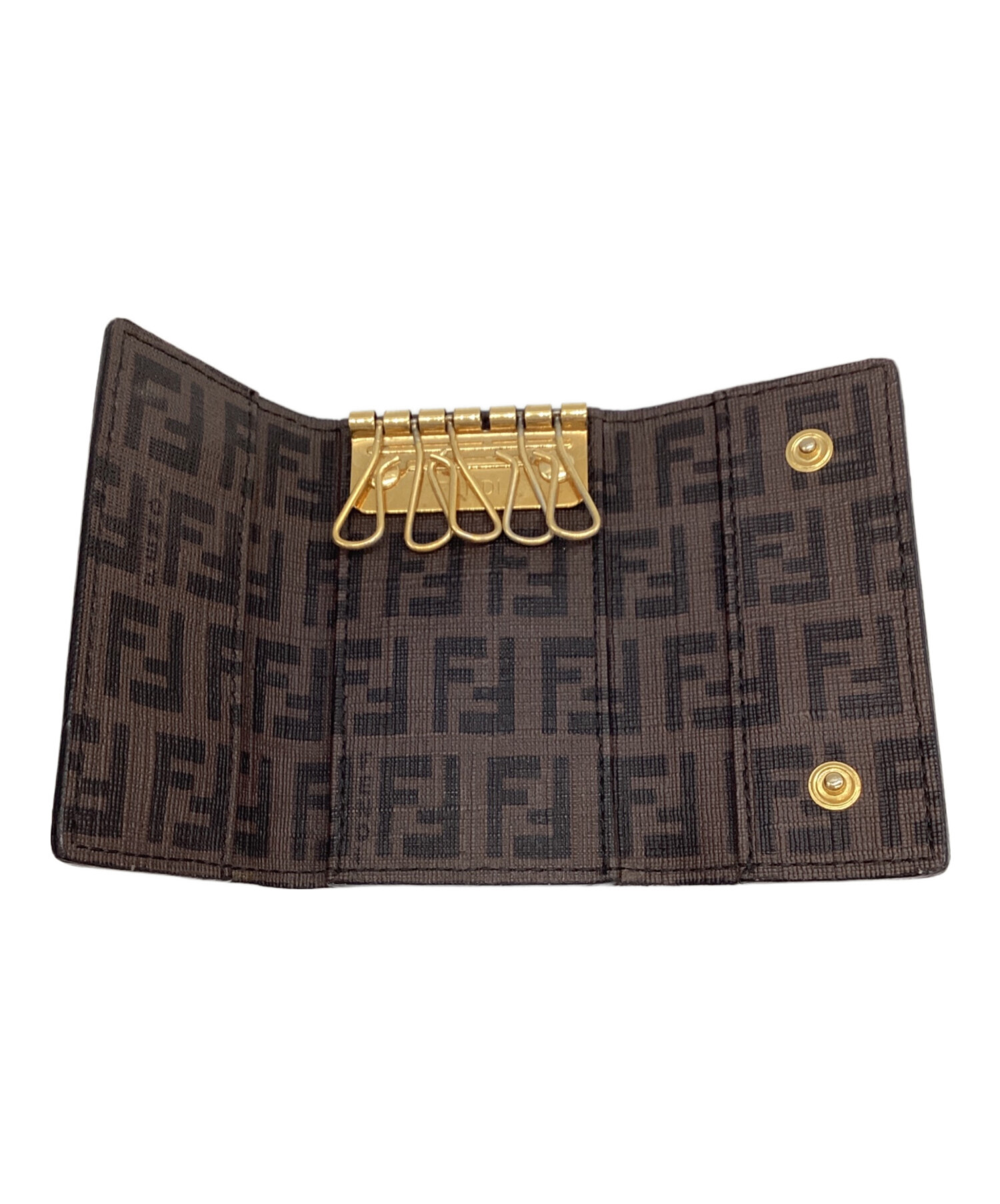 中古・古着通販】FENDI (フェンディ) 6連キーケース ブラウン×ブラック 