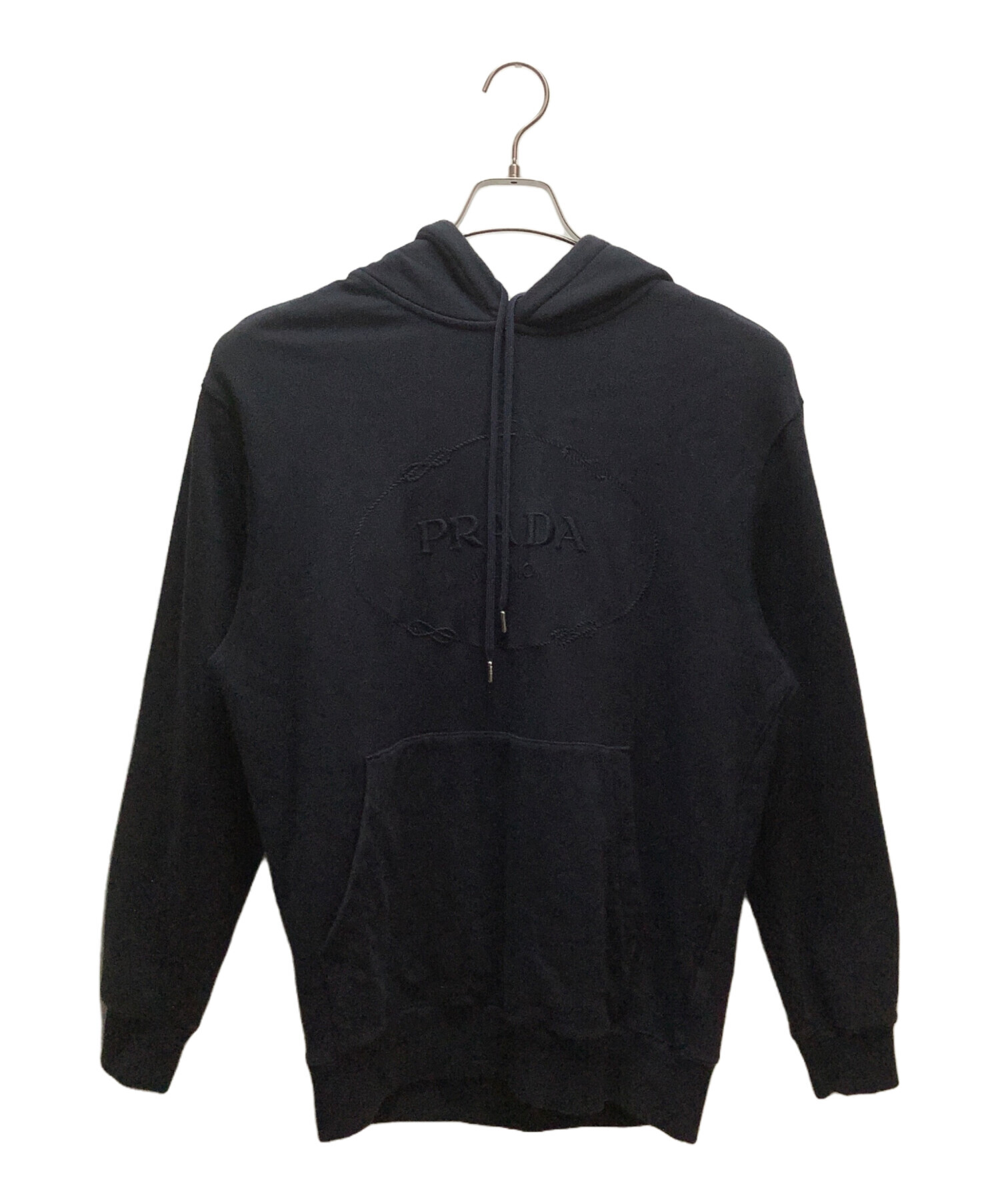 中古・古着通販】PRADA (プラダ) プルオーバーパーカー ネイビー 