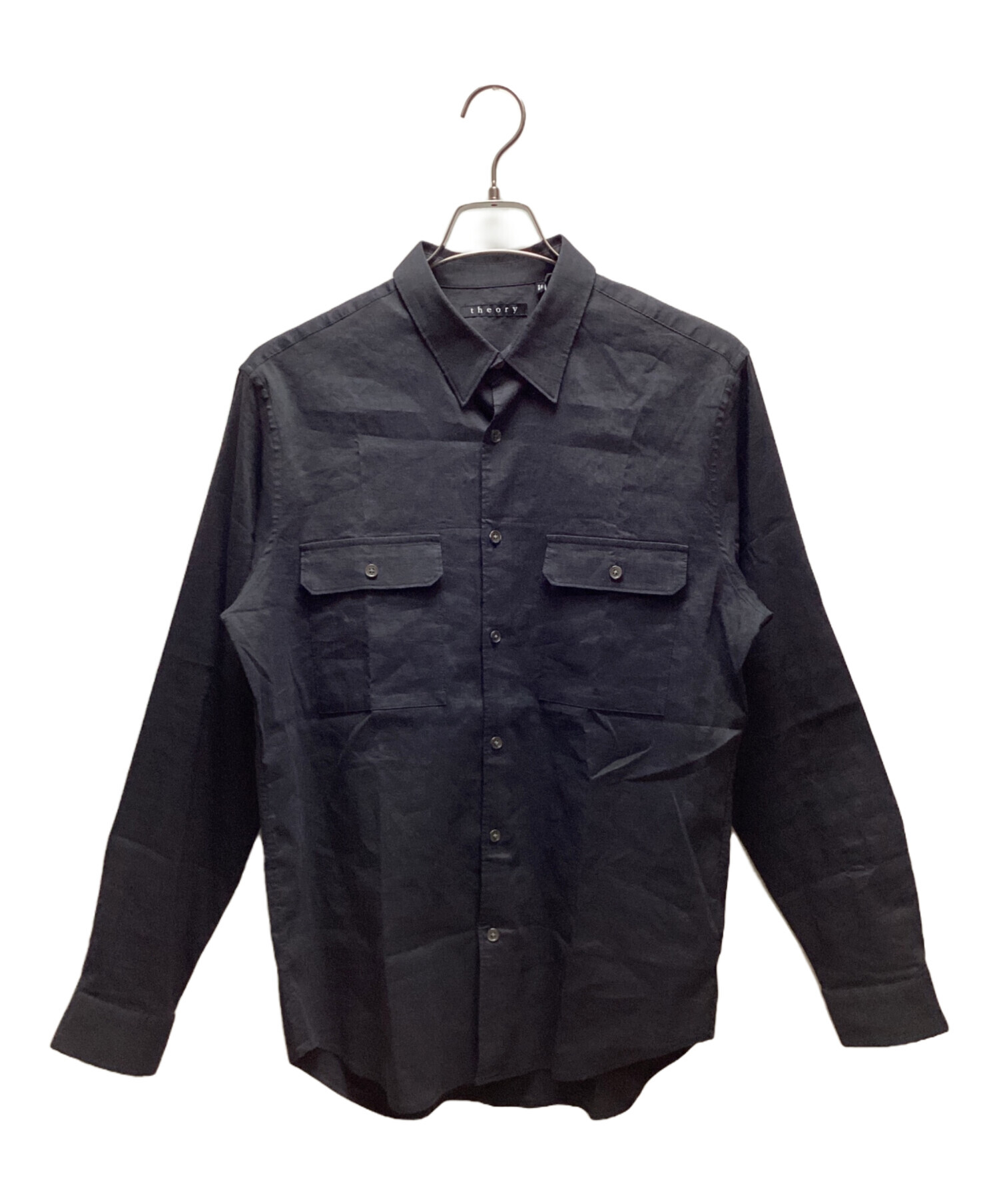 中古・古着通販】theory (セオリー) 長袖シャツ ブラック サイズ:SIZE 