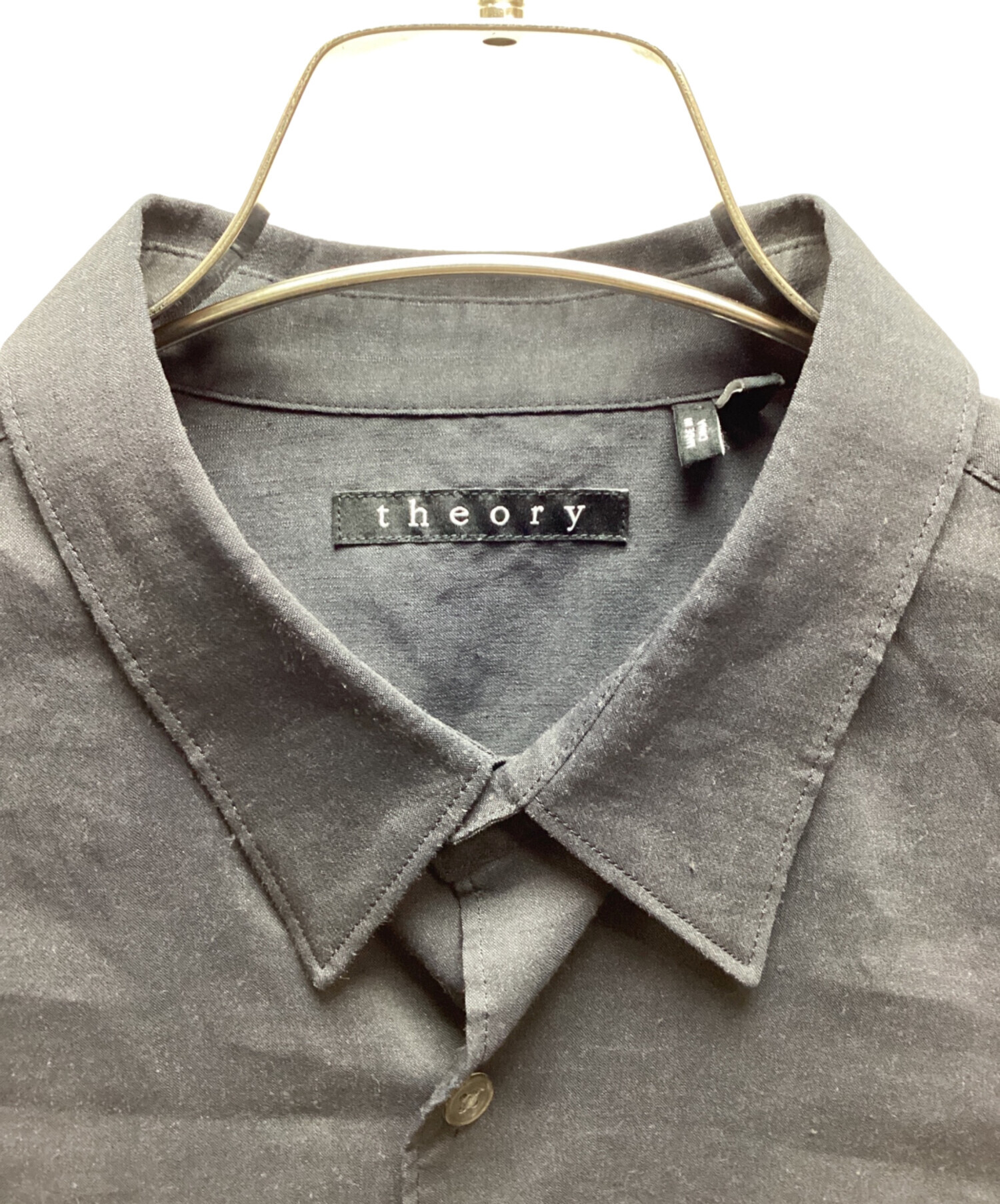 中古・古着通販】theory (セオリー) 長袖シャツ ブラック サイズ:SIZE 