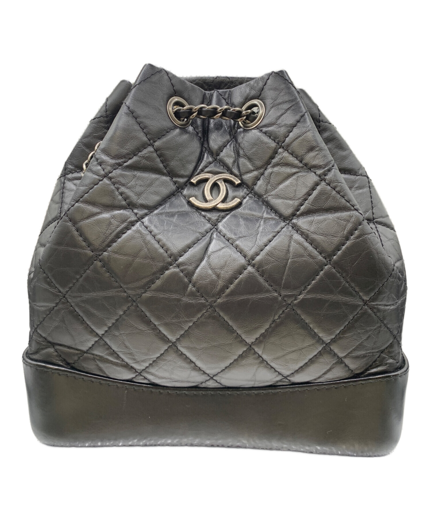 中古・古着通販】CHANEL (シャネル) チェーンリュック ブラック
