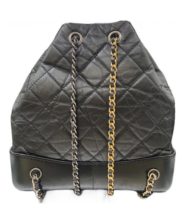 CHANEL ノベルティ チェーン リュック ブラック 中古・古着通販】CHANEL (シャネル) チェーンリュック ブラック