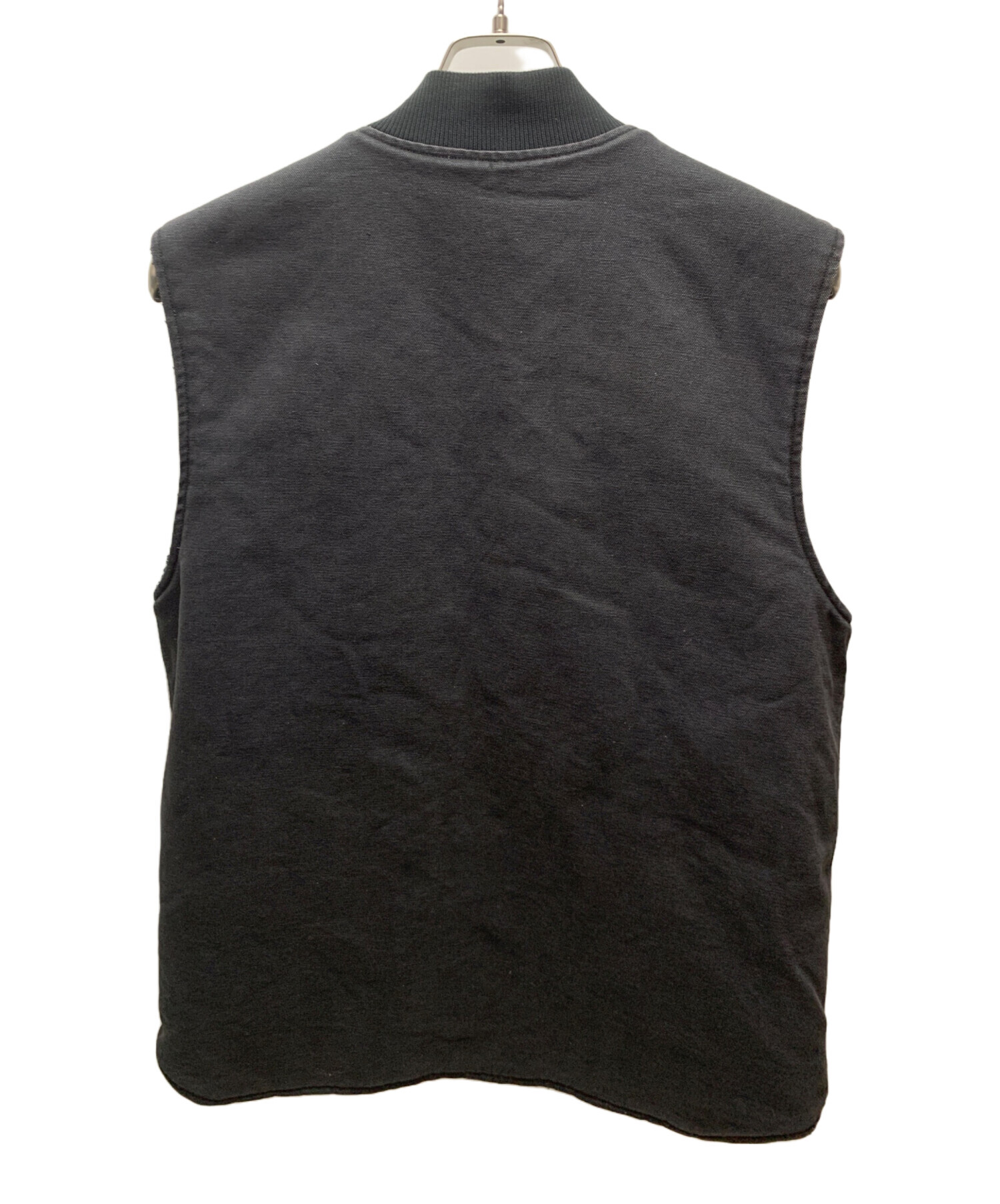 【人気カラー】カーハート リバーシブル ベスト 茶×ボア L相当 実寸あり 中古・古着通販】CarHartt (カーハート) リバーシブルベスト ブラック