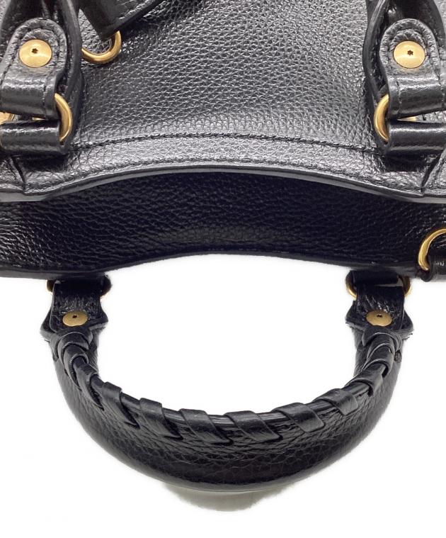 バレンシアガ ウェーブ バケツバッグ 2way 現行 60117 中古・古着通販】BALENCIAGA (バレンシアガ) 2WAYバッグ ブラック