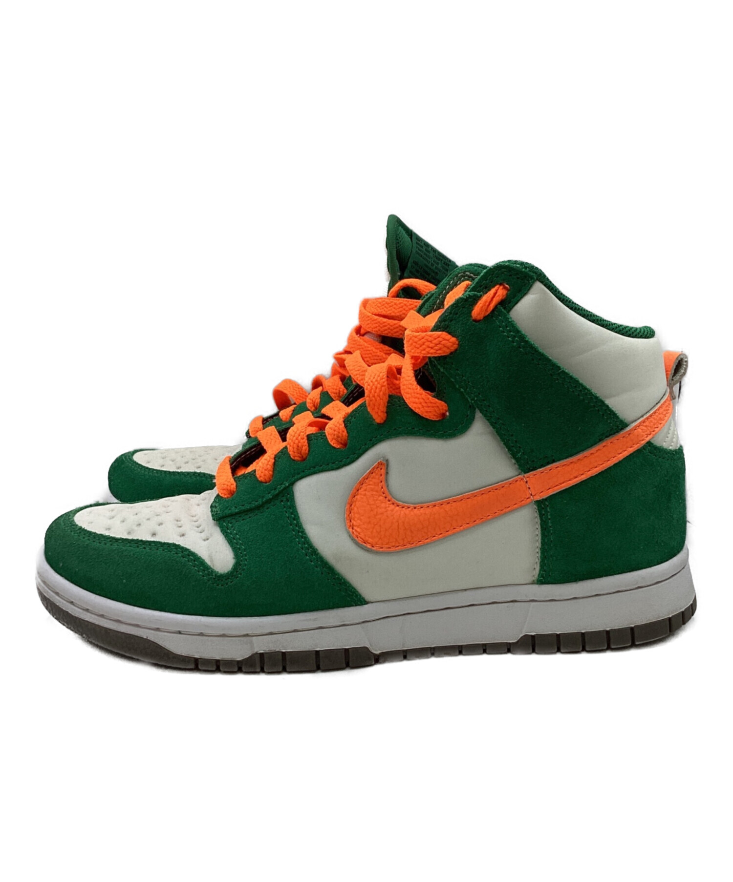中古・古着通販】NIKE (ナイキ) ハイカットスニーカー グリーン サイズ