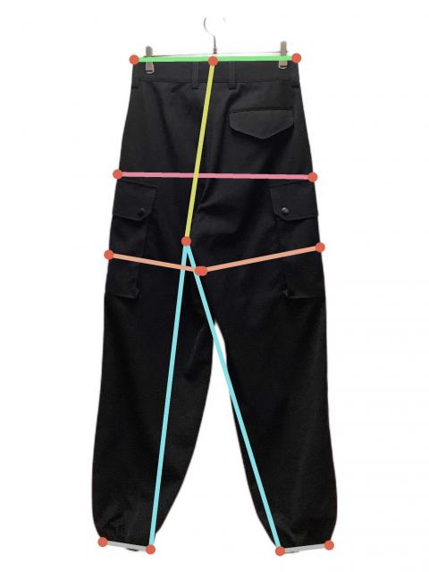 中古・古着通販】THE RERACS (ザ リラクス) カーゴパンツ ブラック