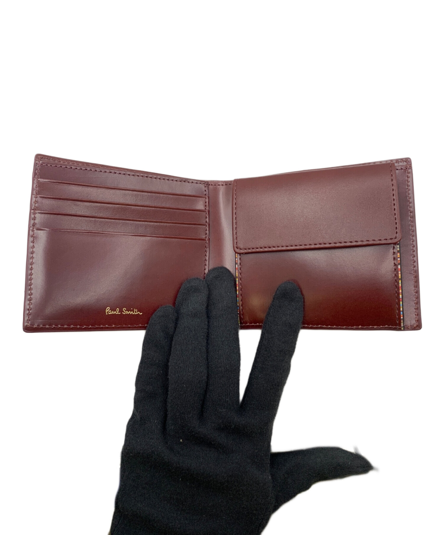 中古・古着通販】PAUL SMITH (ポールスミス) 2つ折り財布 ブラック