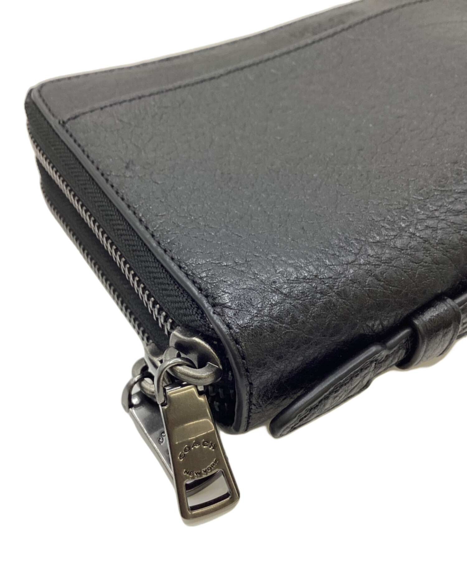 中古・古着通販】COACH (コーチ) ダブルジップオーガナイザー ブラック