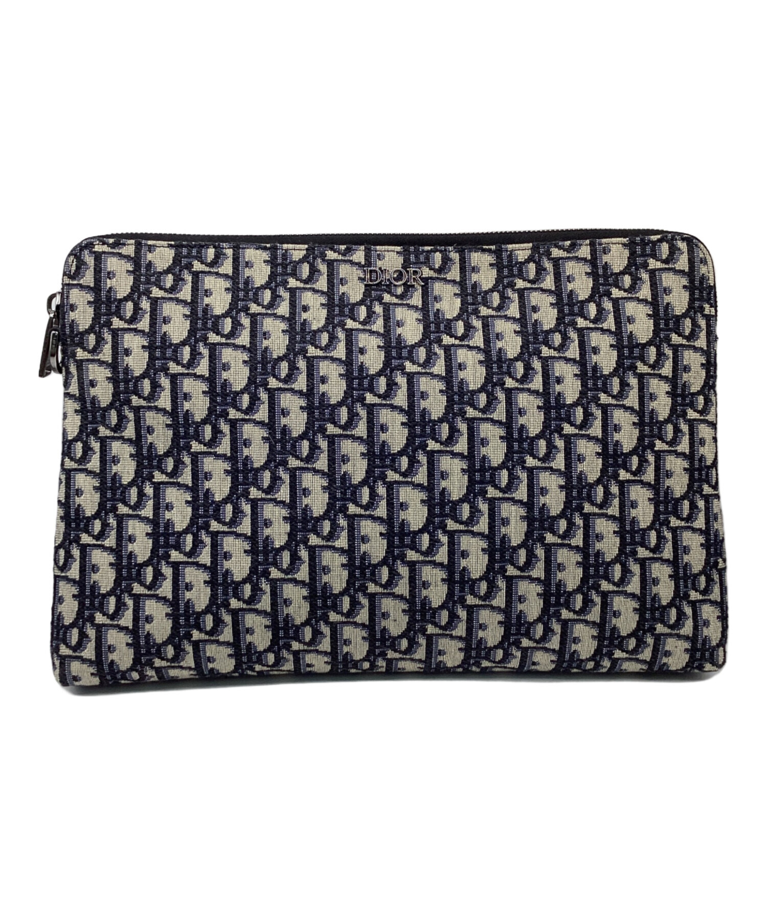 Dior ネイビー クラッチバッグ 中古・古着通販】Dior (ディオール) クラッチバッグ ベージュ×ブラック
