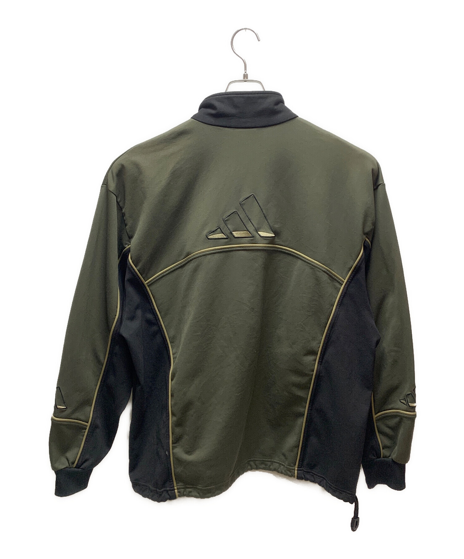 アディダス　 トラックジャケット 00s ラメ カーキ×ゴールド 中古・古着通販】adidas (アディダス) トラックジャケット カーキ