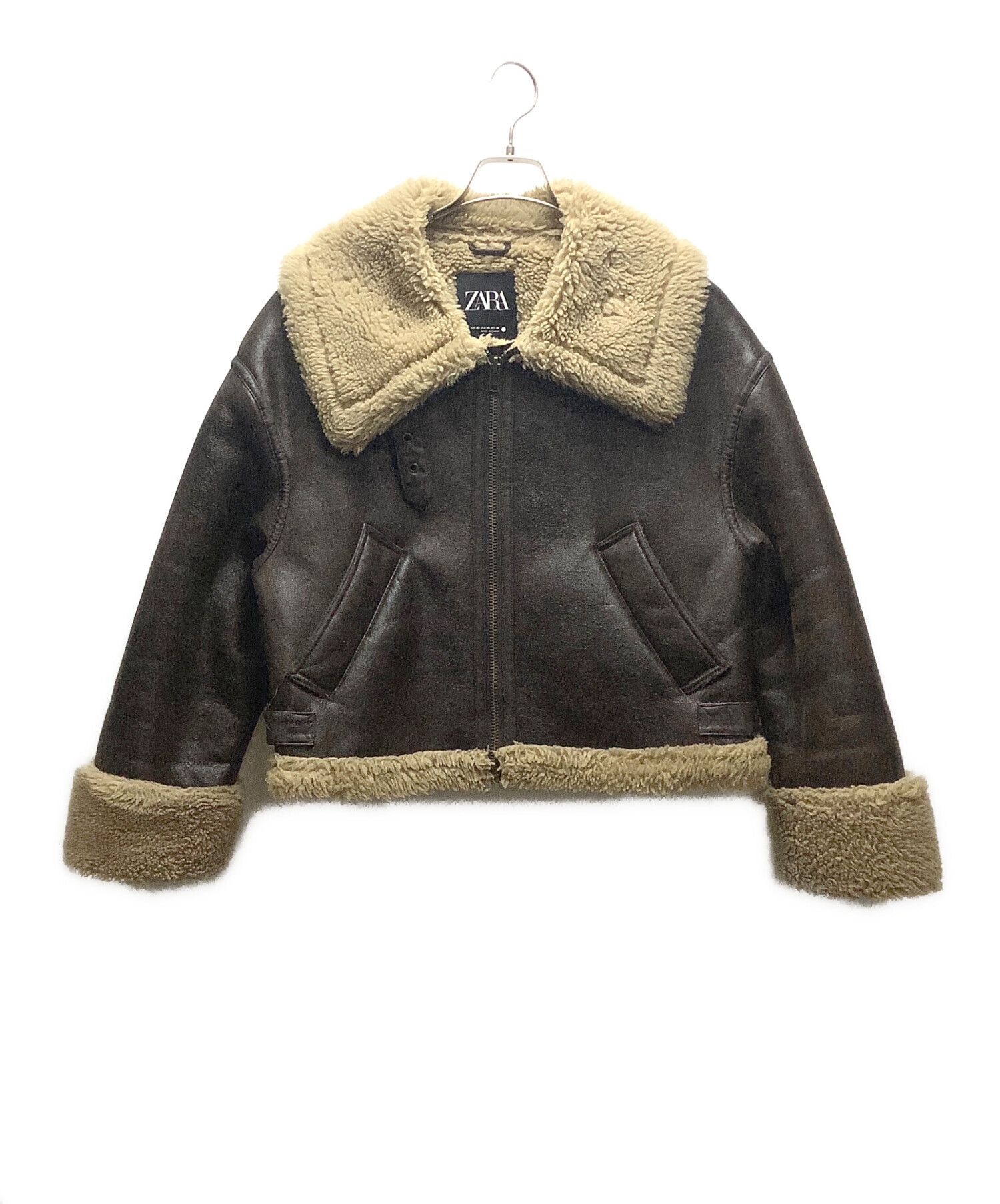 中古・古着通販】ZARA (ザラ) ボンバージャケット ブラウン サイズ:XS