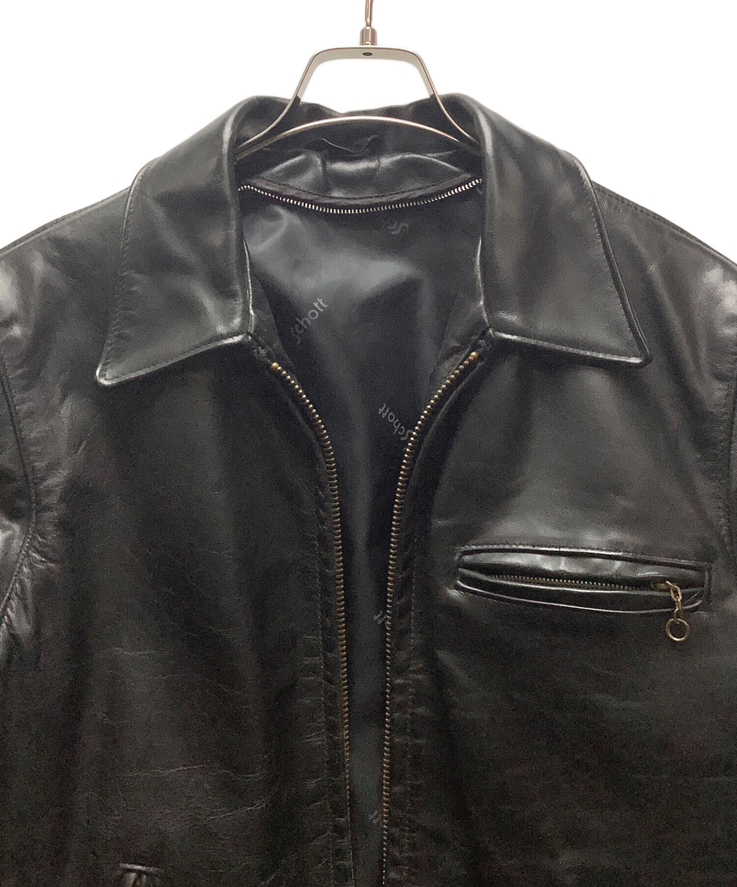 中古・古着通販】Schott (ショット) レザージャケット ブラック サイズ
