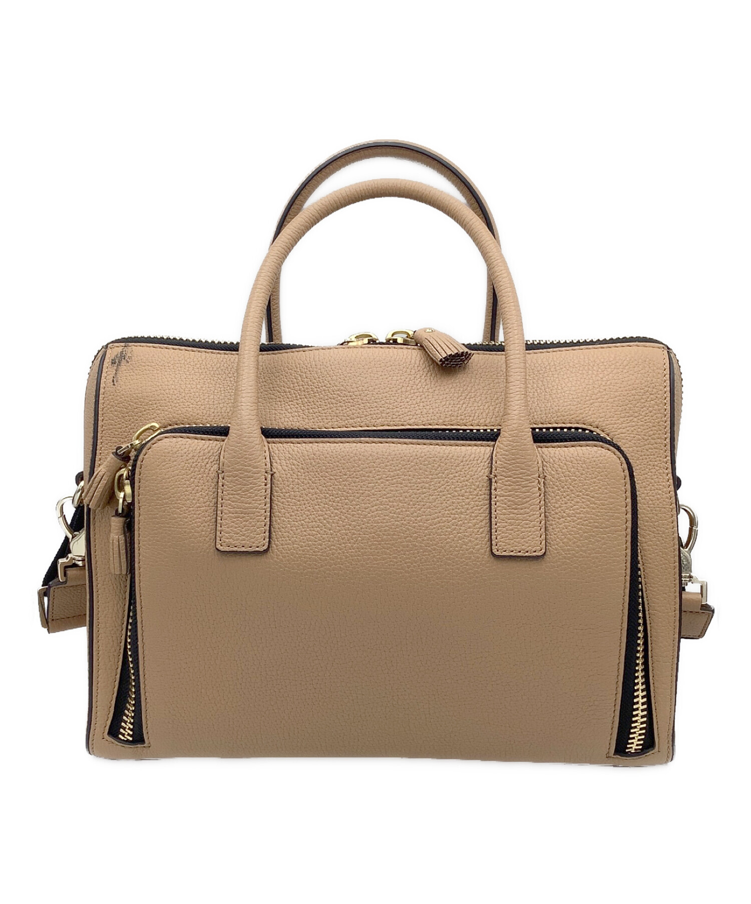 アニヤハインドマーチ maxi zip top handle バッグ　グレージュ アニヤハインドマーチ maxi zip top handle バッグ ANYA HINDMARCH