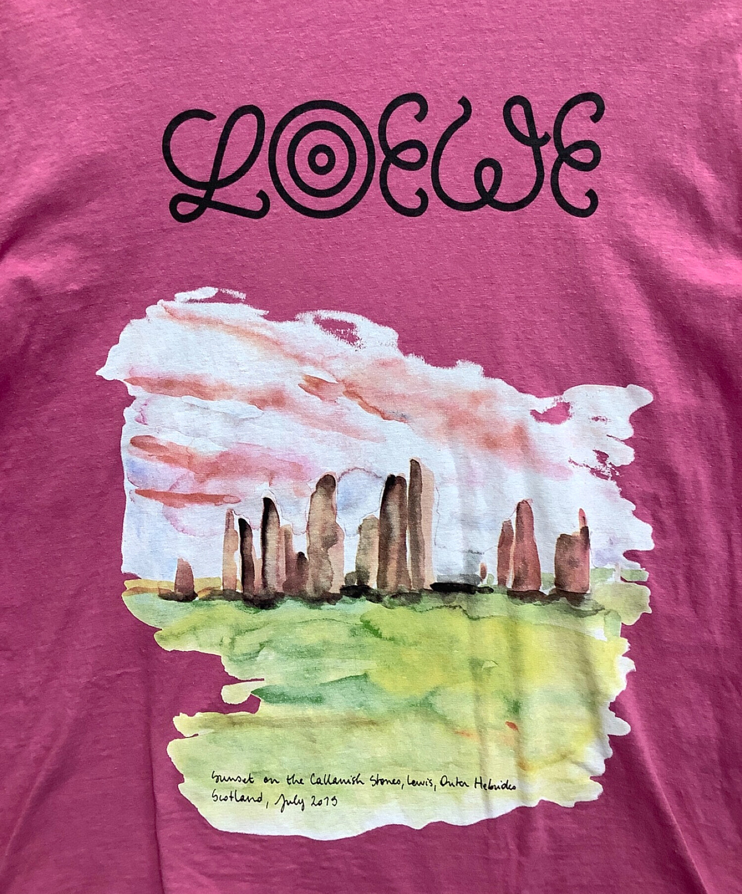 中古・古着通販】LOEWE (ロエベ) 半袖Tシャツ ピンク サイズ:M