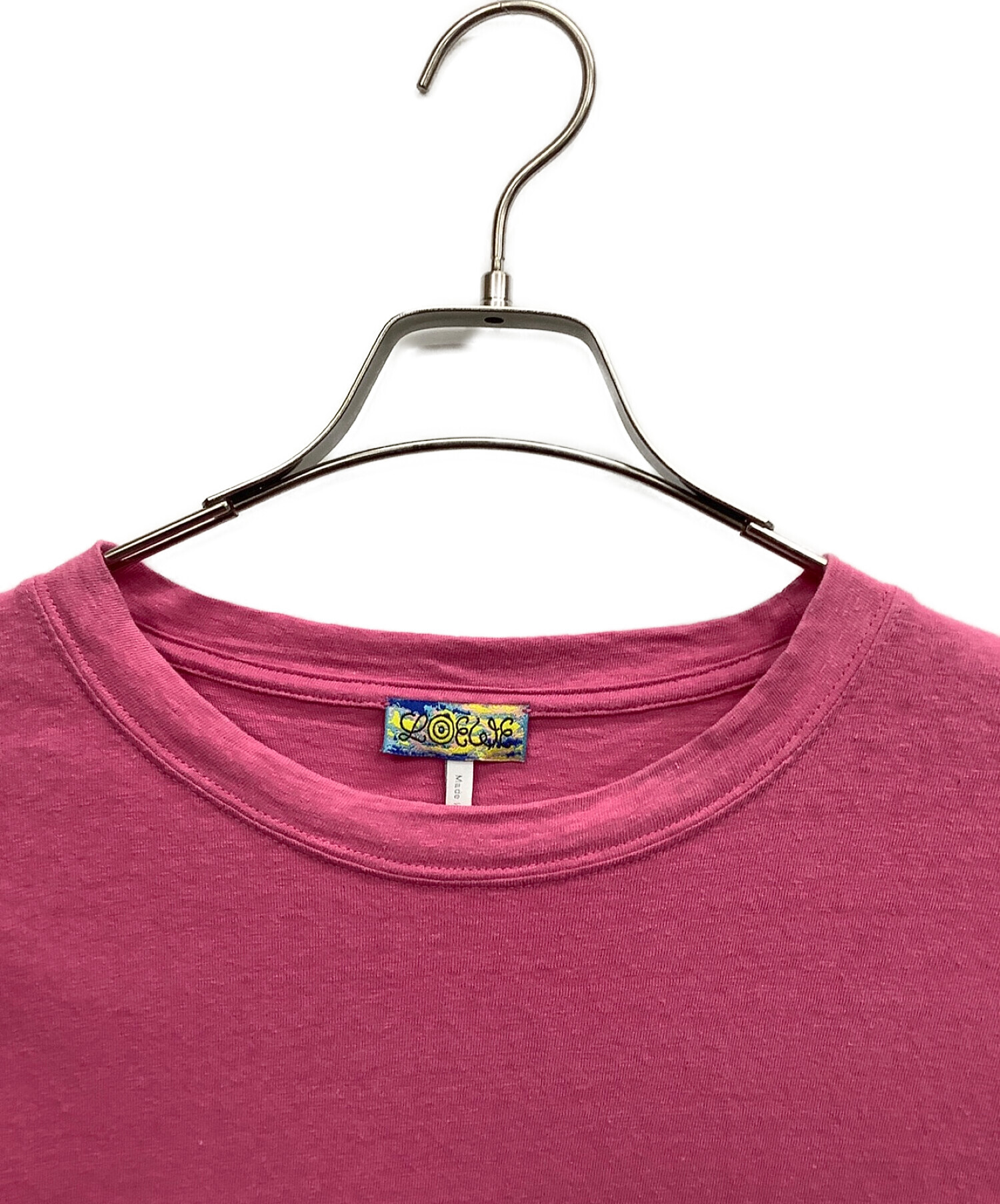 ロエベ　ピンク　Tシャツ 中古・古着通販】LOEWE (ロエベ) 半袖Tシャツ ピンク サイズ:M