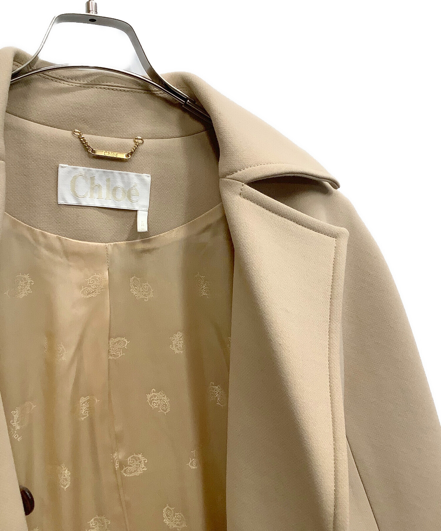 中古・古着通販】Chloe (クロエ) ロングコート ベージュ/Desertic