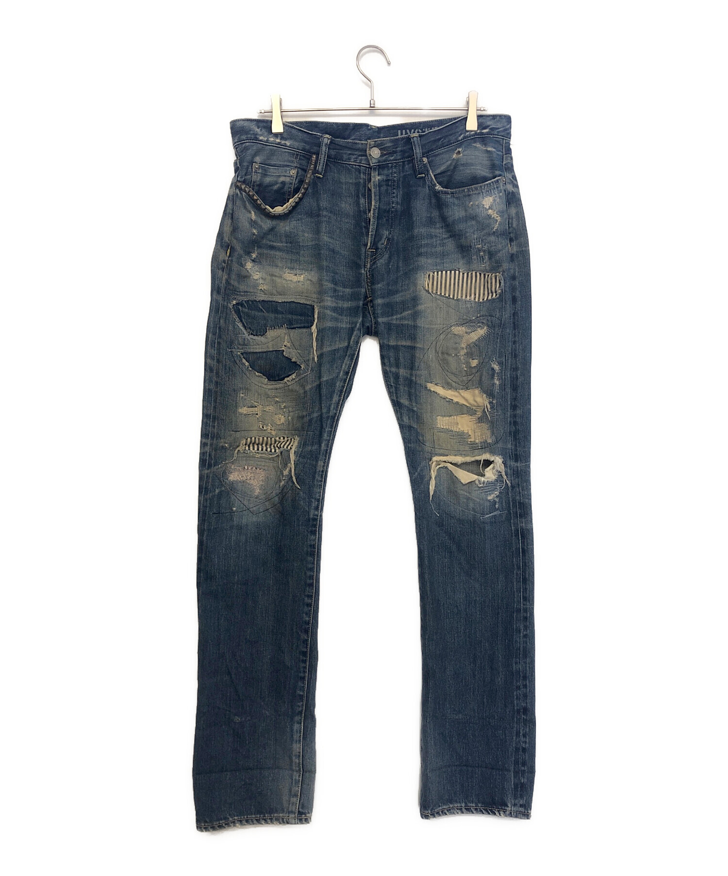 ヒステリックグラマーRSM加工スタッズデニム/34×33 HYSTERIC GLAMOUR