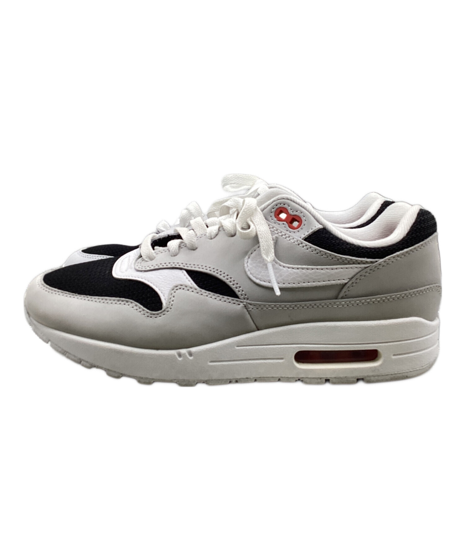 26.5cm NIKE AIR MAX 1 PRM PURE PLATINUM/WHITE-BLACK-SPORT RED 