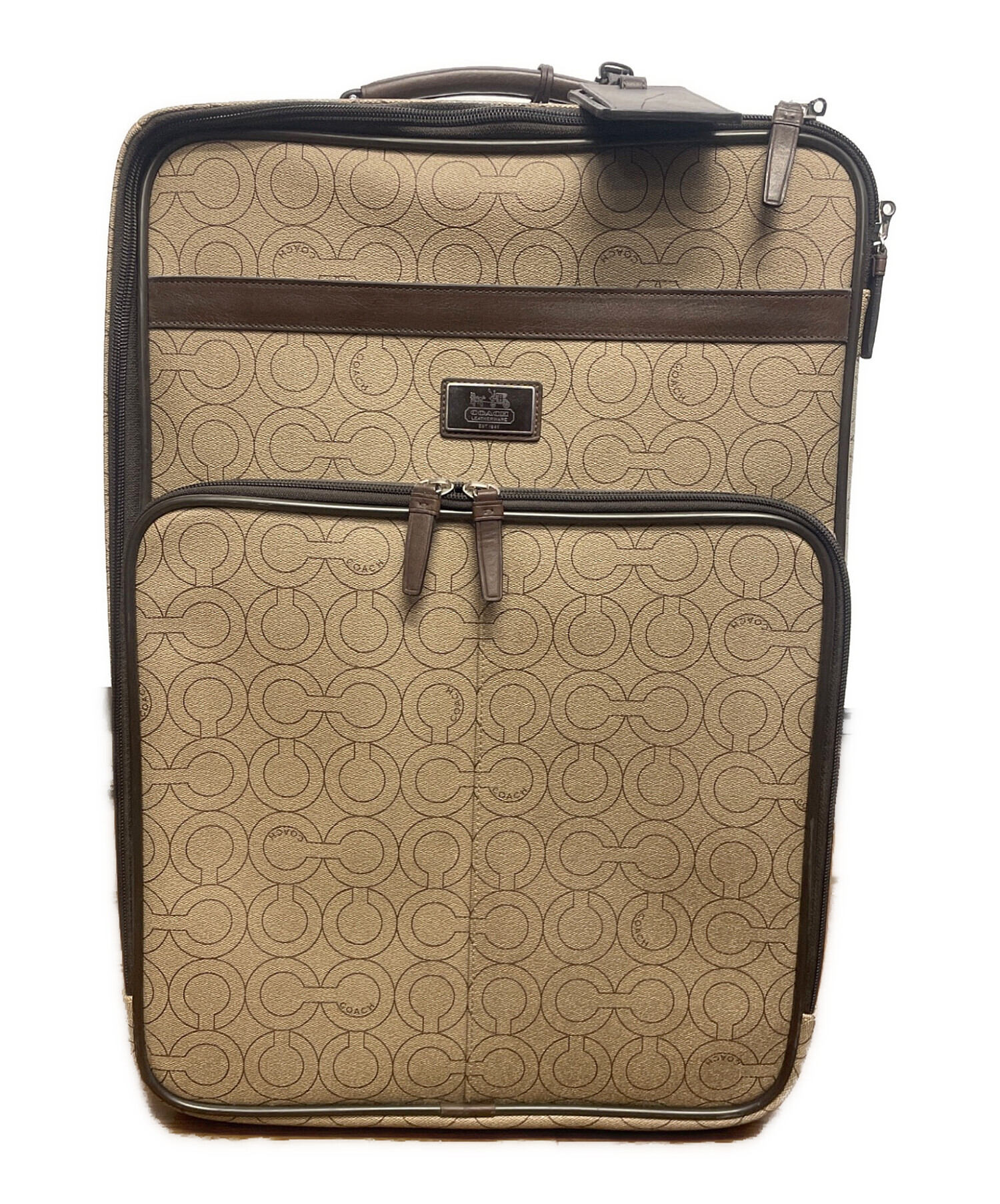 中古・古着通販】COACH (コーチ) キャリーバッグ ベージュ｜ブランド 