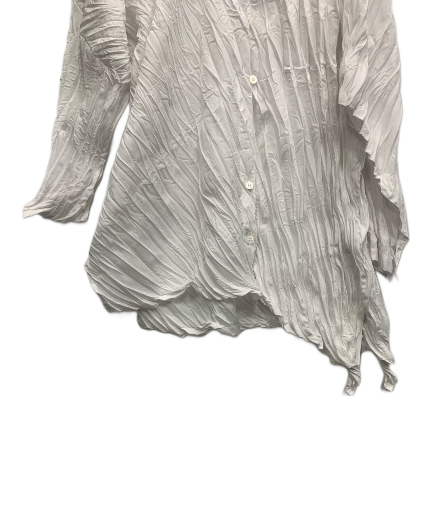 中古・古着通販】ISSEY MIYAKE (イッセイミヤケ) シャツ ホワイト 