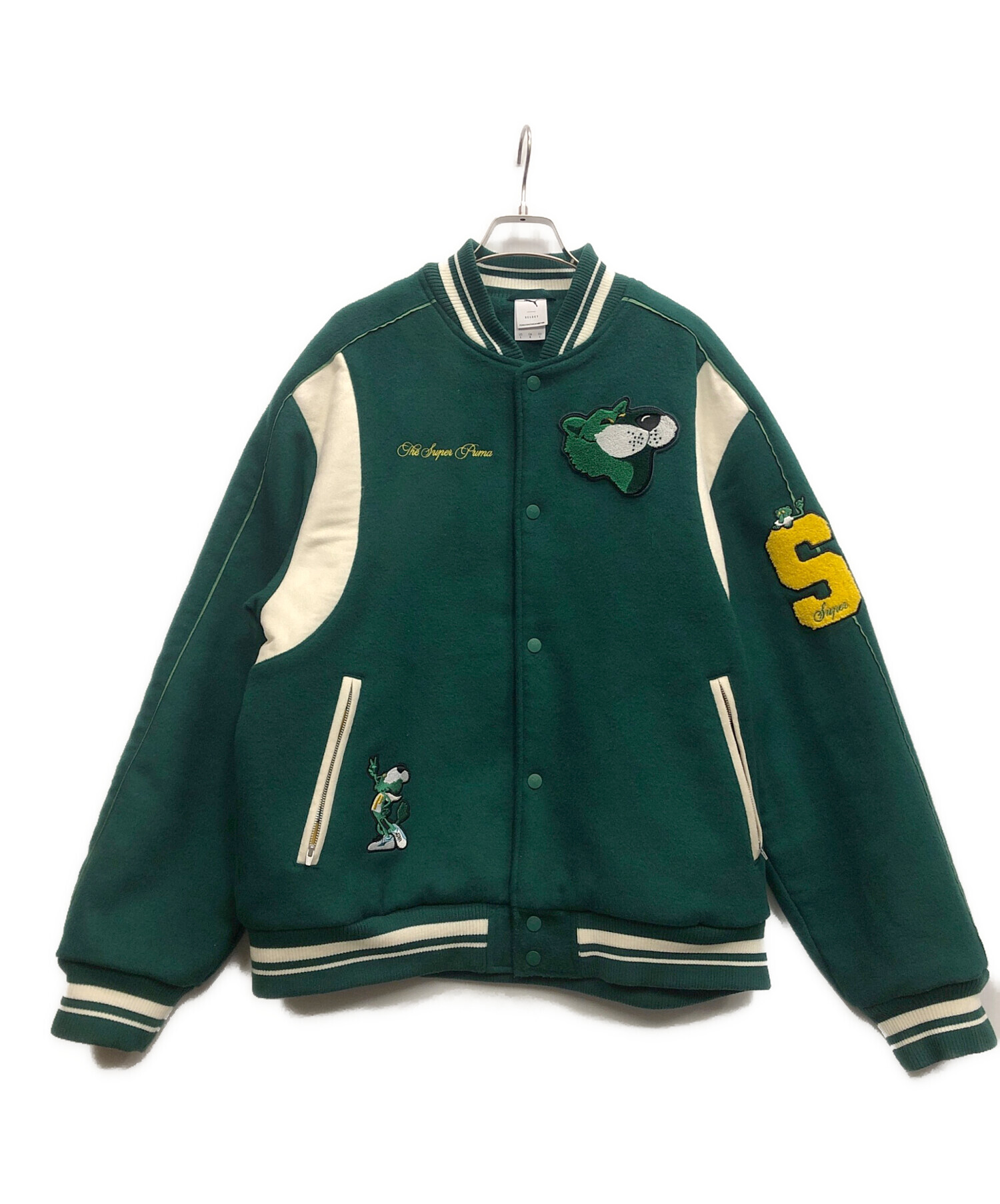 未使用✡希少 PUMAスカジャン　Ｍサイズ 中古・古着通販】PUMA (プーマ) スカジャン グリーン サイズ:M