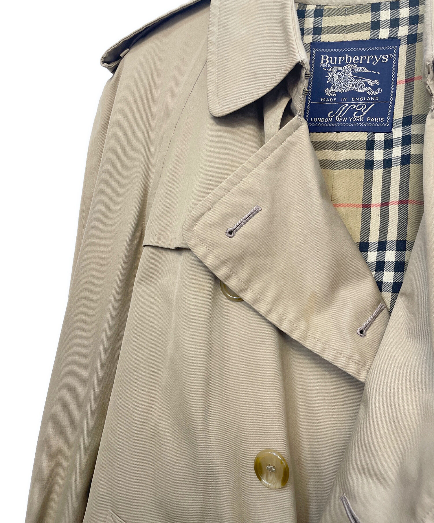 Burberrys トレンチコート　ライナー付き　m ベージュ BURBERRY - 極美品 Vintage バーバリー Burberrys コート トレンチ
