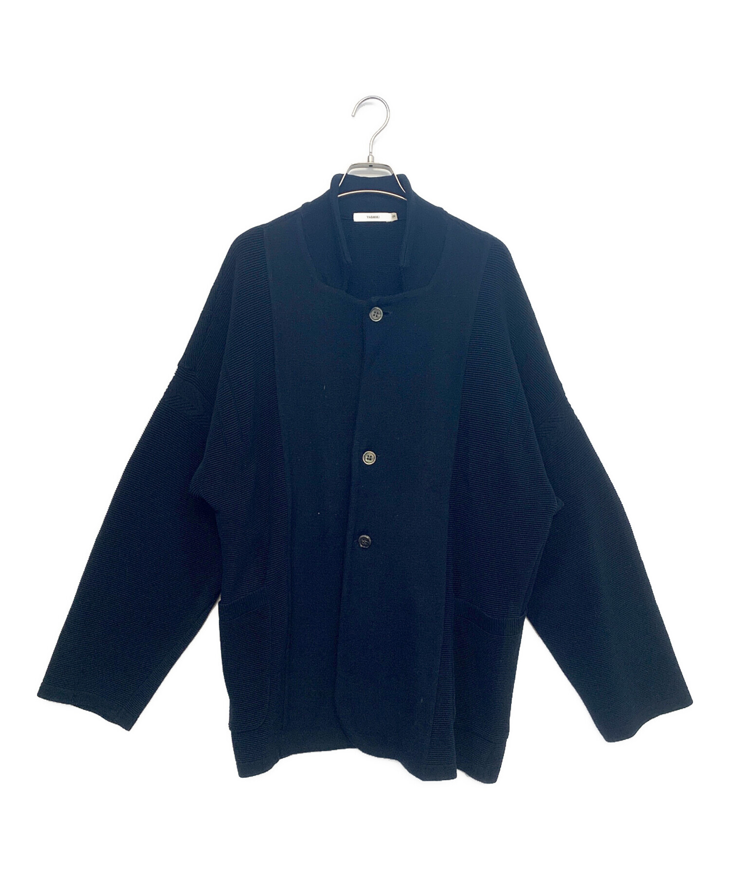 新品☆YASHIKI／ヤシキ 襟付 カーディガン ブラック サイズ3 YASHIKI - 【ラスト1点】【23SS】Hanaakari Collar Cardigan(BLACK