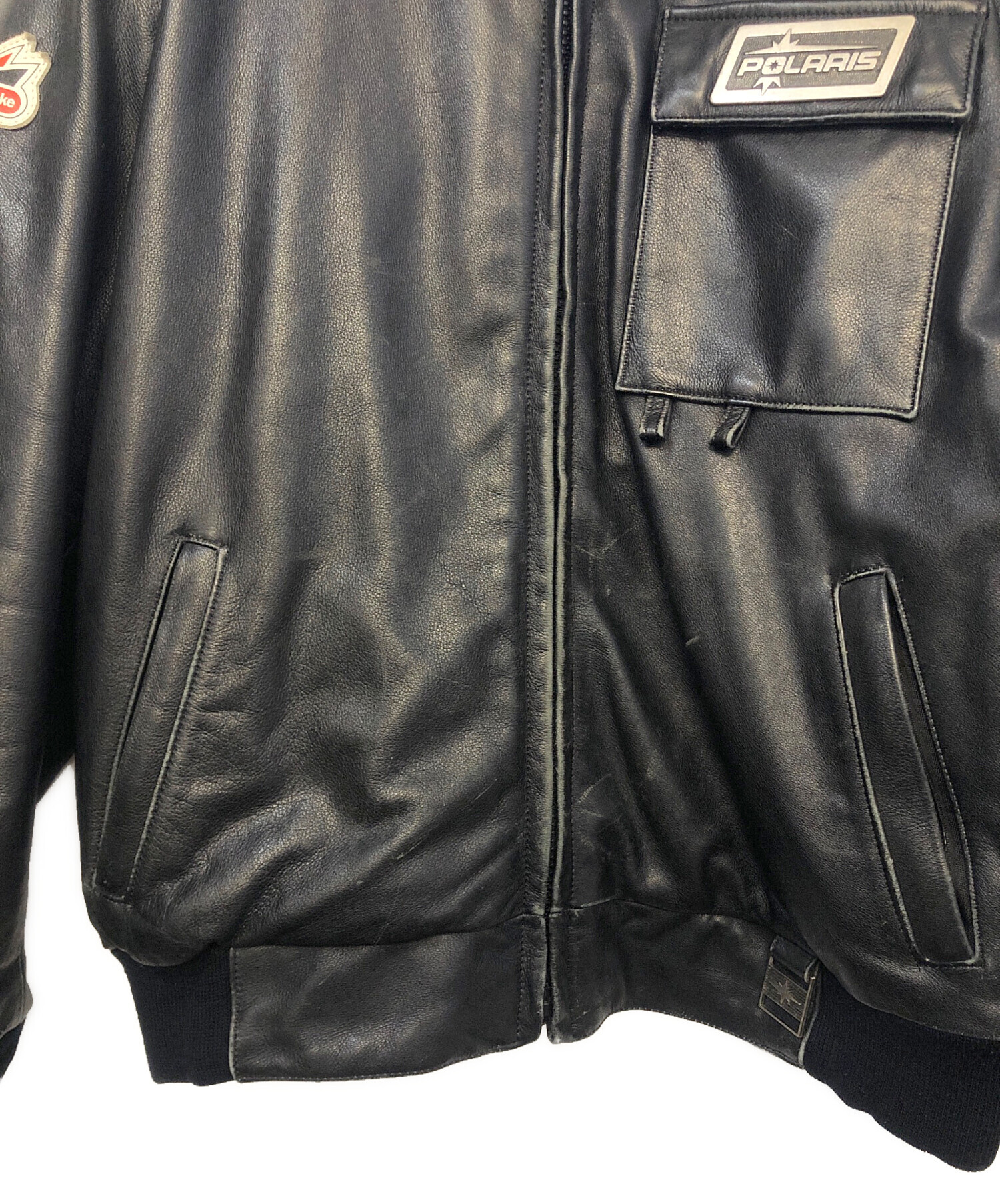 中古・古着通販】Polaris (ポラリス) レザージャケット ブラック