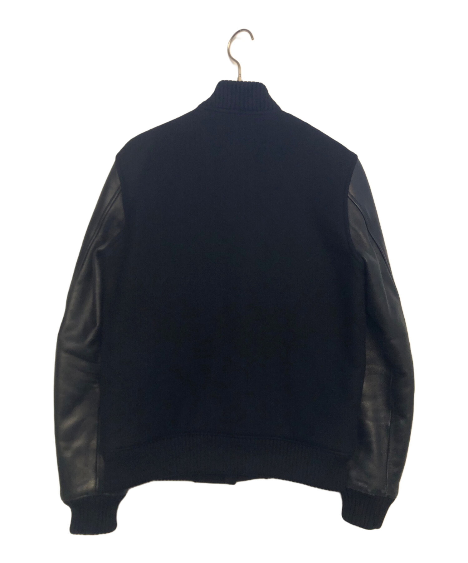 専用 ワコマリア 22SS ロゴ 刺繍 メルトン 袖レザー スタジャン M