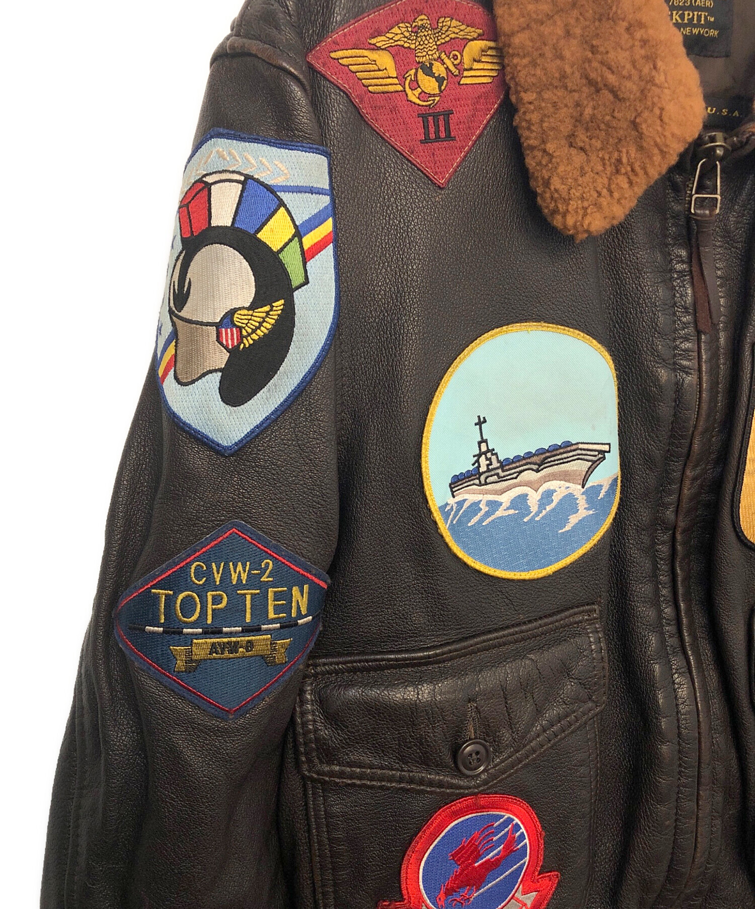 中古・古着通販】COCKPIT (コックピット) G-1レザージャケット 