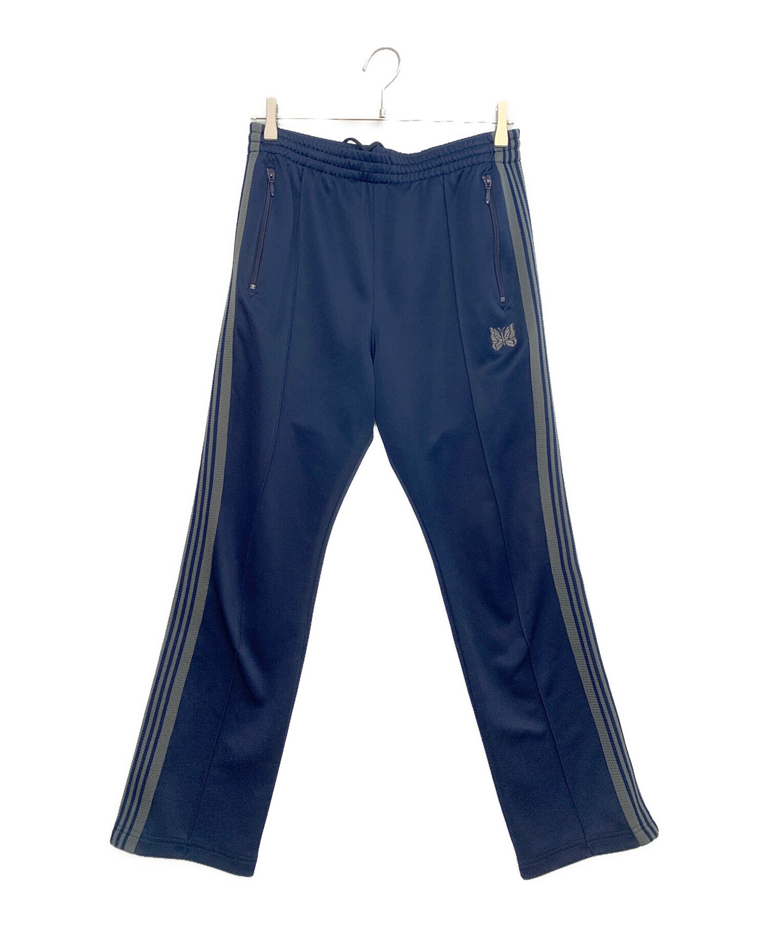 正規品 Needles ニードルズ ネイビー ナロー トラックパンツ 中古・古着通販】Needles (ニードルズ) ナロートラックパンツ ネイビー