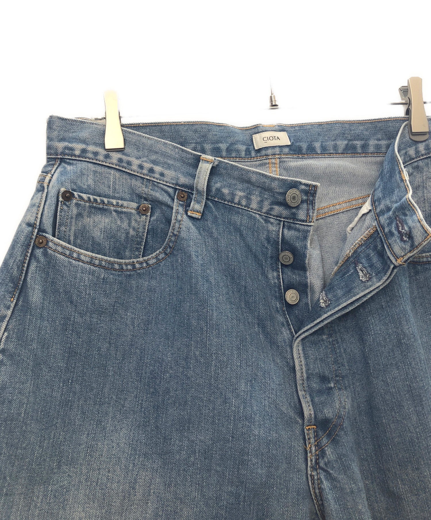 中古・古着通販】CIOTA (シオタ) 本藍ストレートデニムパンツ ブルー