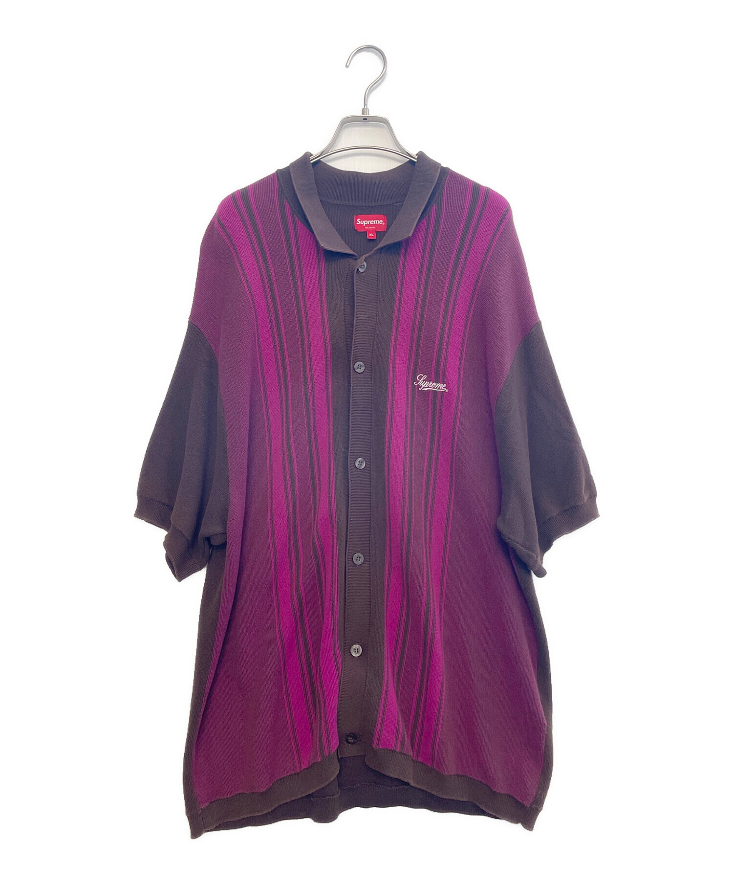 中古・古着通販】Supreme (シュプリーム) ニットシャツ ブラウン 